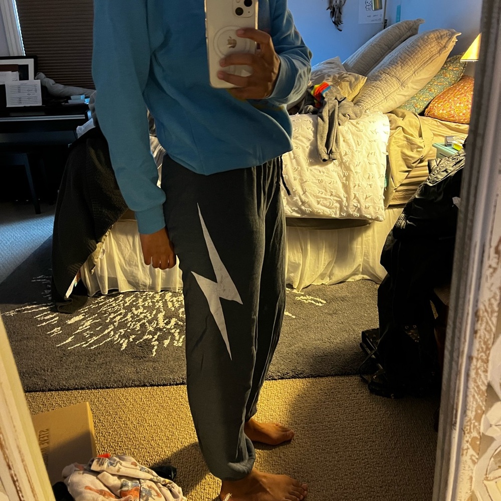 Aviator Nation charcoal bolt sweatpants